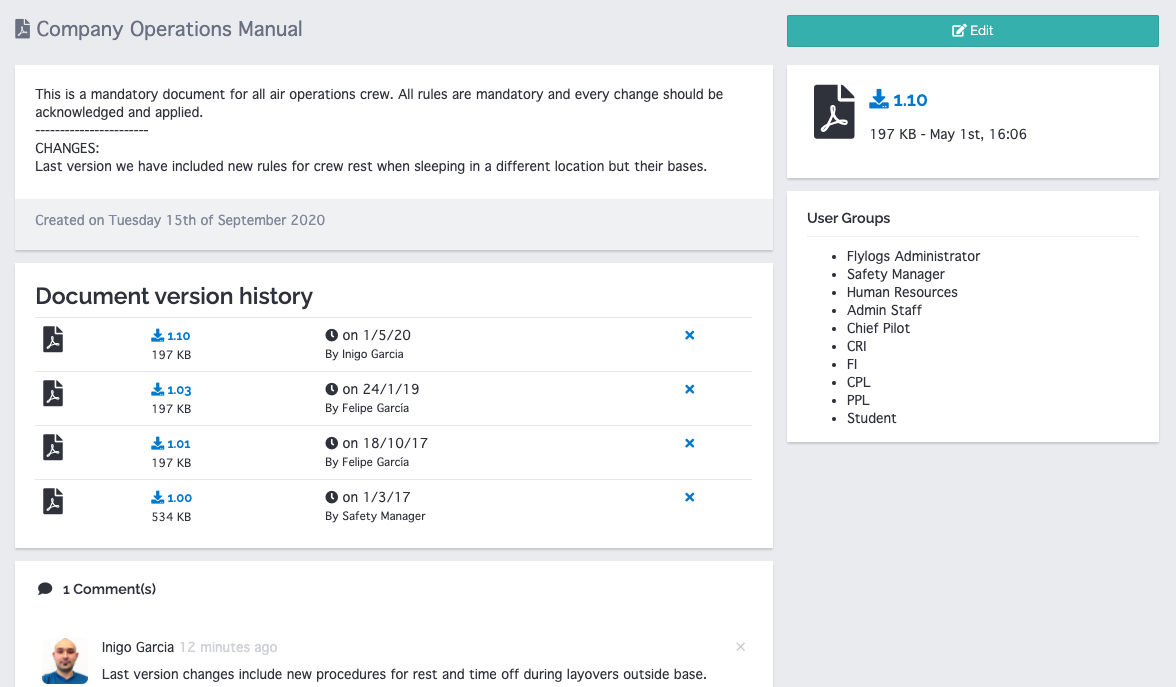 Document storage and version control