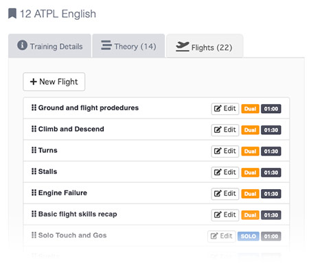 complete course flights online